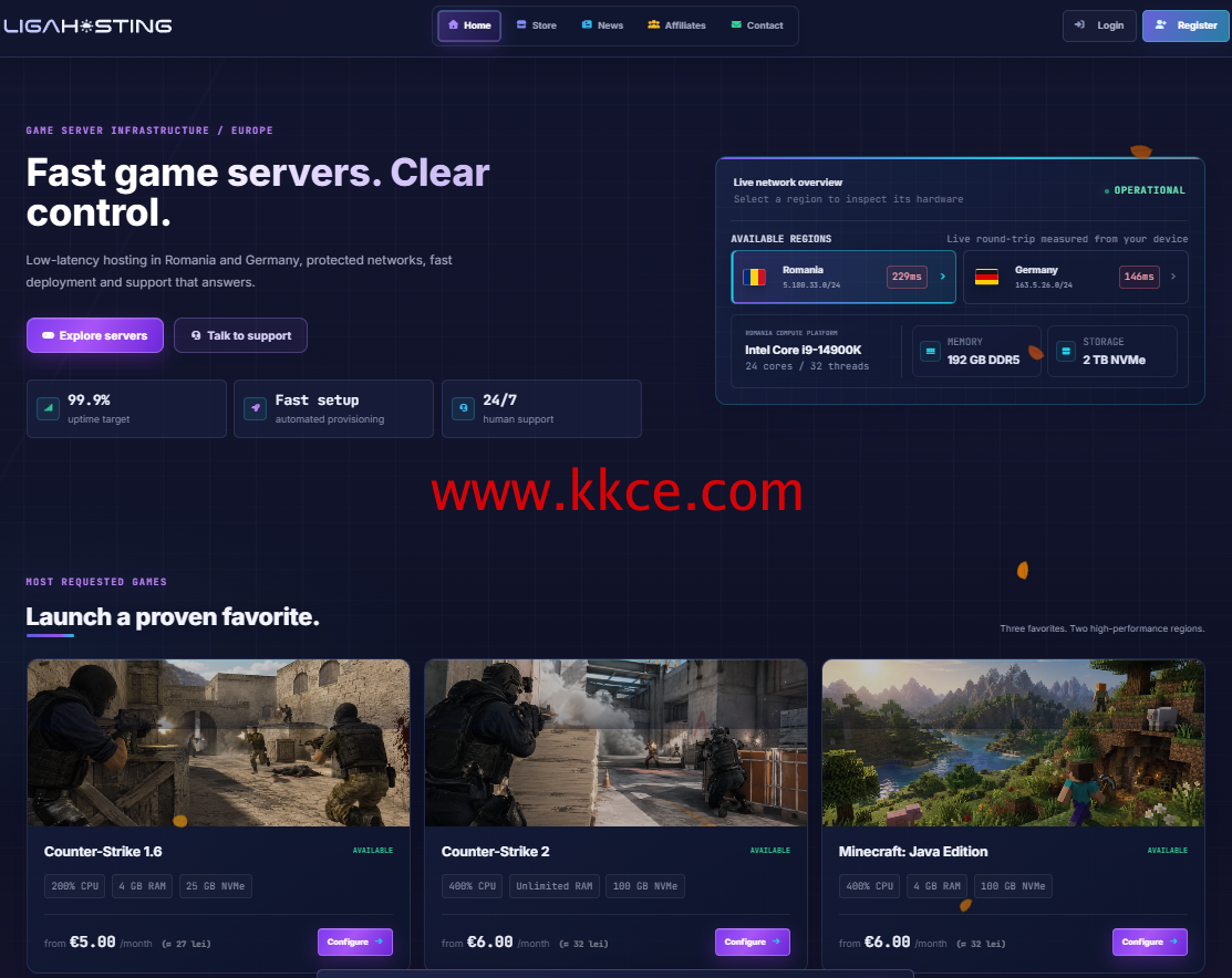 LigaHosting，欧洲&泰国VPS！KVM纯SSD，€1.99/月，荷兰/瑞典/泰国不限流量