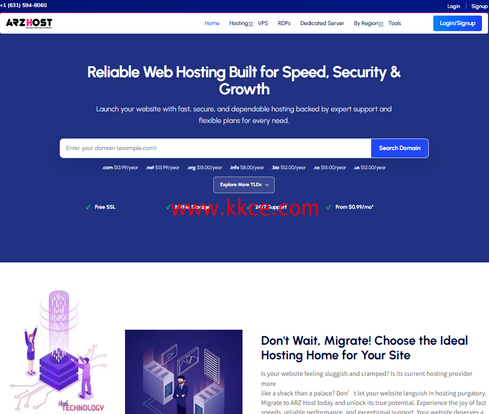 Arzhost VPS：$9.5/月起，香港/美国等14个机房，2G内存/1核/10G NVMe/1T流量/1Gbps带宽